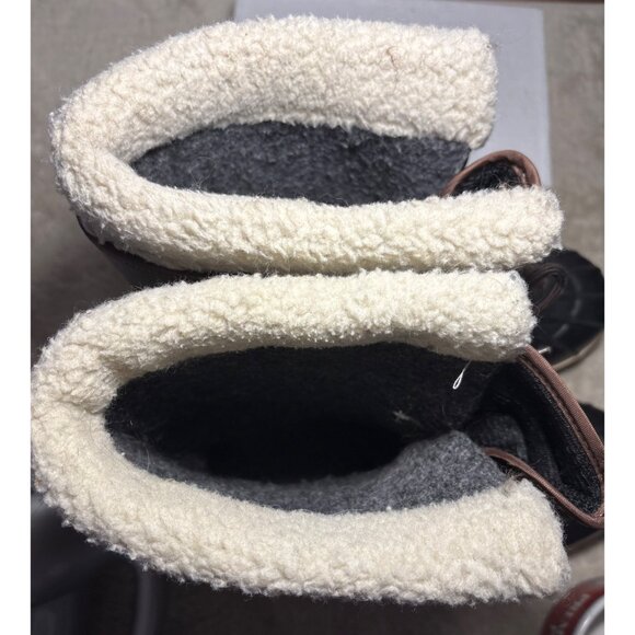 Outbound Size 9 Mens Brown & Black Insulated Winter Boots With Sherpa Lining - Picture 12 of 15